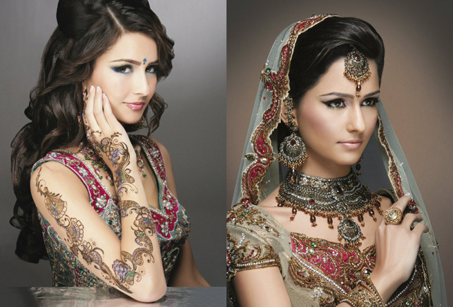 British Indian fashion model Emma Singh in ethnic wear