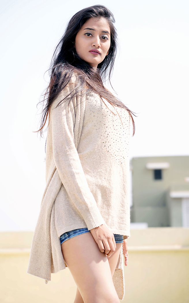 Mumbai based model Riya Deokar photographed on a roof top