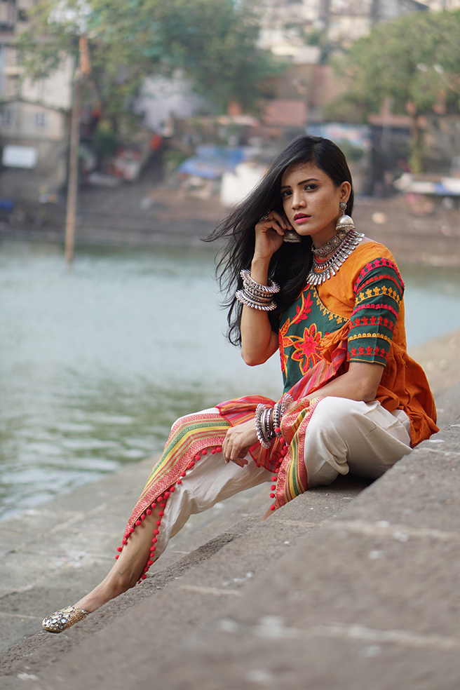 Fashion blogger absolutelyaditi in Indian ethnic wear