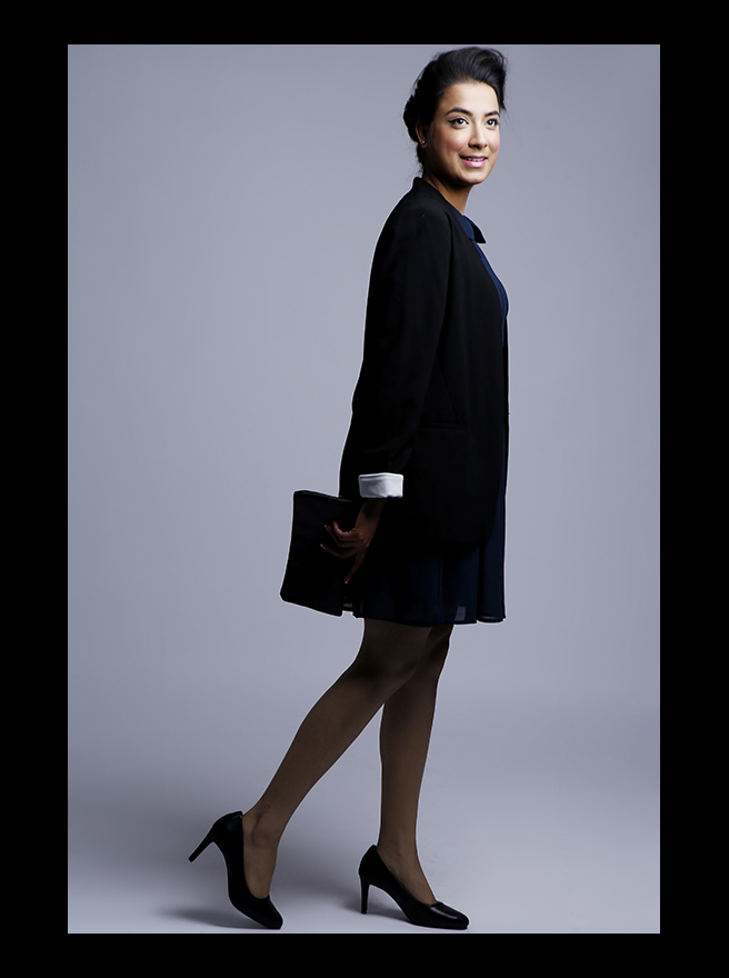 Uk based Indian model Divya Mistry modeling in fashionable office wear