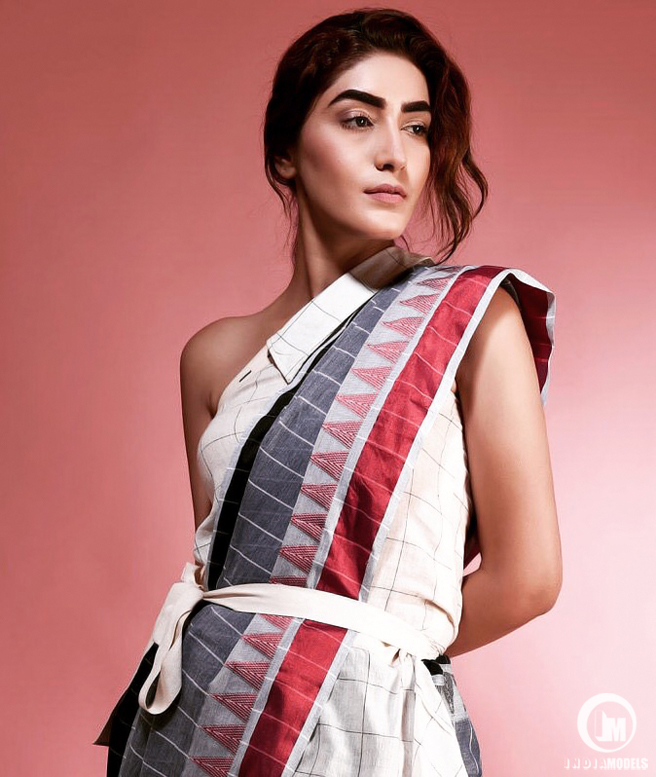 Fasion model Jasmeet Devgan photographed in stylish Indian ethnic wear