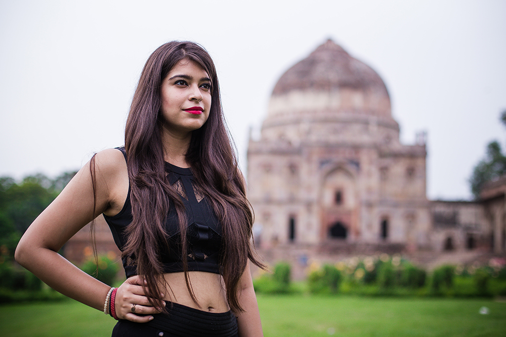 Indian model Mehak Narang photographed at Lodi Gardens, New Delhi