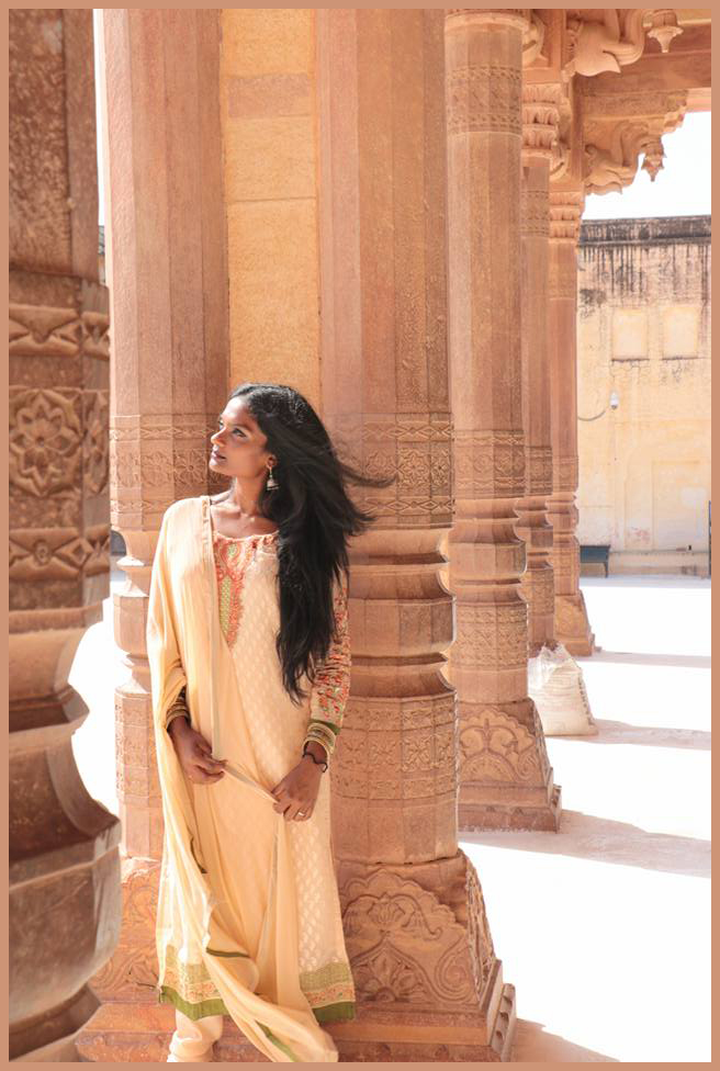 Beautiful French model Niveththika photographed in Agra, India