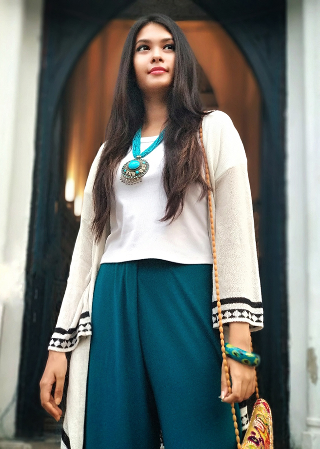 Kolkata based Model and fashion blogger Sanchari Sengupta